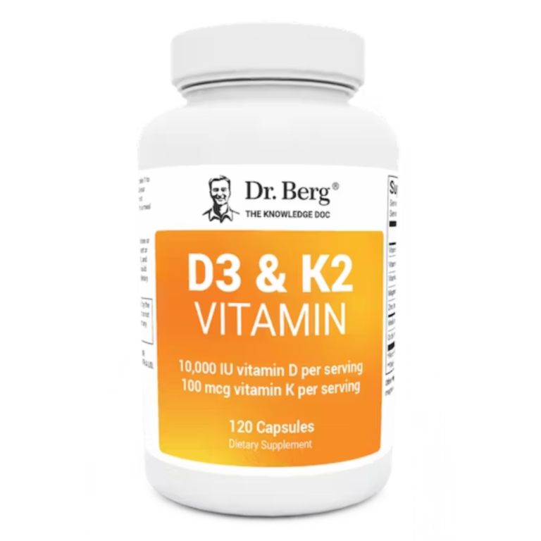Dr. Berg’s D3 & K2 Vitamin (10,000 IU) 120 capsules J.S.D. Retail Ph
